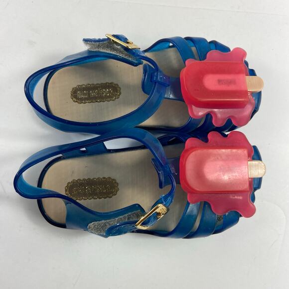Mini Melissa Blue and Pink Popsicle Sandals - Picture 8 of 12